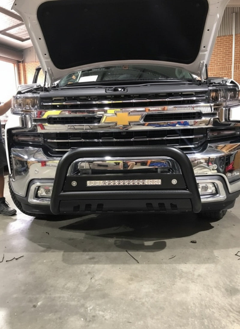 Black Nudge Bar with DBL Row Light Bar