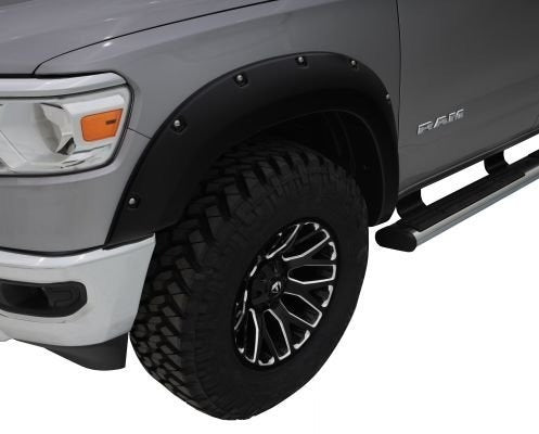 Pocket Style Fender Flares, Black, Front & Rear