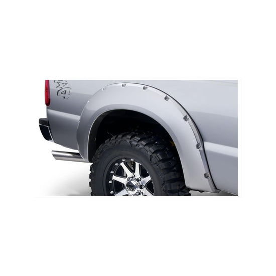 Pocket Style Smooth Fender Flares, Black, Front & Rear