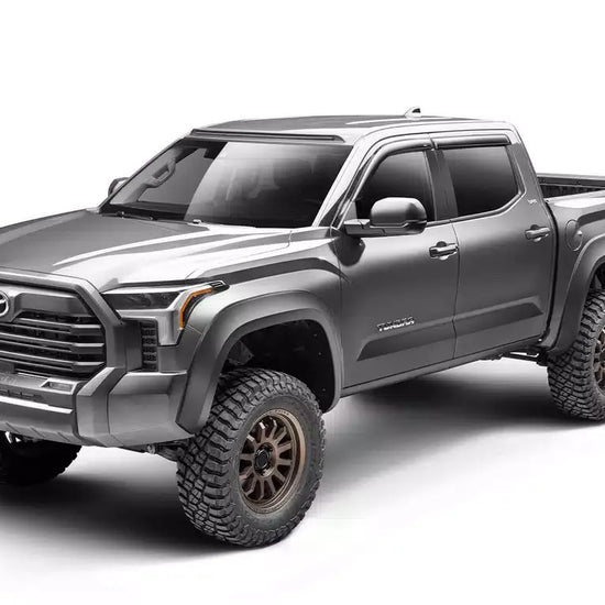 2" Extend-A-Fender Smooth Fender Flares, Black, Front & Rear