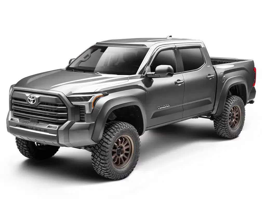 2" Extend-A-Fender Smooth Fender Flares, Black, Front & Rear