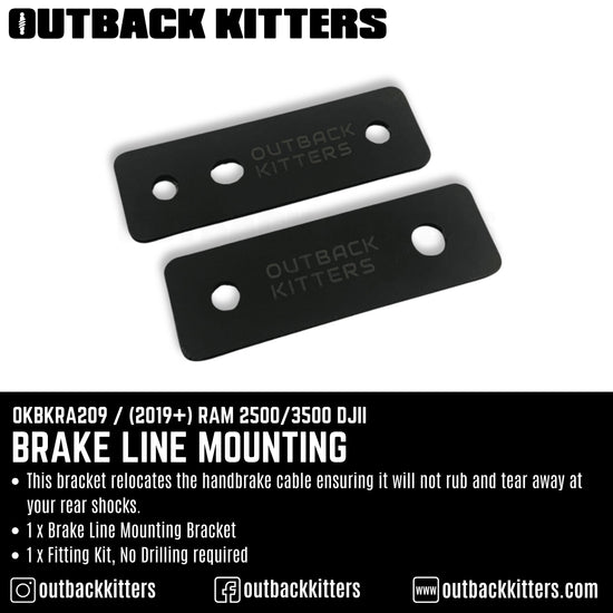 Brake Line Mounting Bracket Kit for Remote Res Shocks