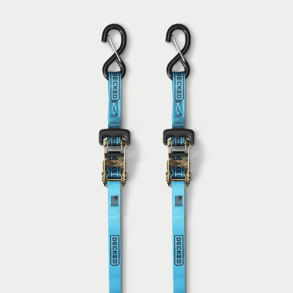 Rachet Straps, Blue, Set of 2