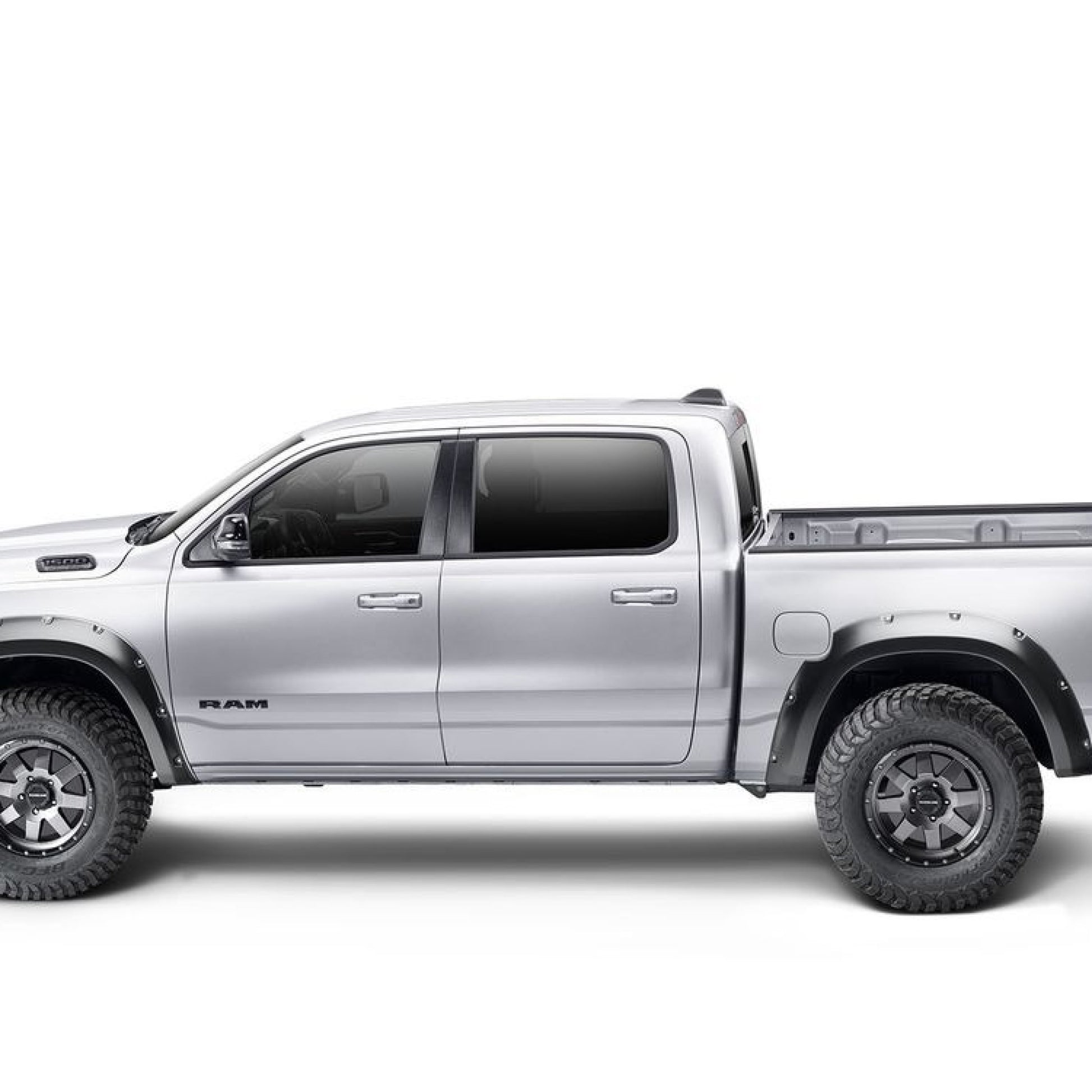 1.5" Pocket Style Fender Flares, Black, Front & Rear