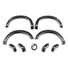 Pocket Style Smooth Fender Flares, Matt Black, Front & Rear