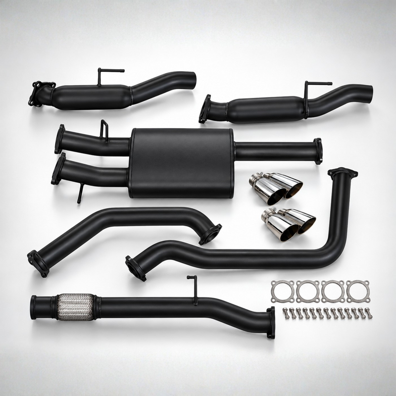Exhaust ZR2 6.2L V8 Cat Back Single 3.5 to 3" Dual With Rear Resonators & Black Tips
