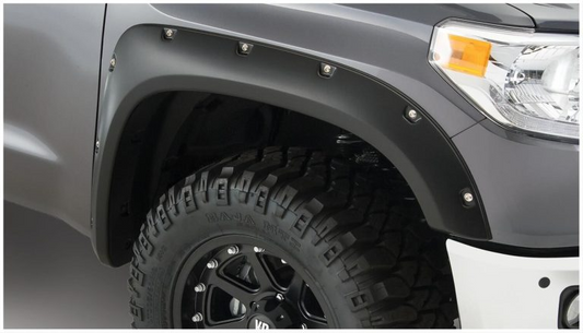 Pocket Style Smooth Fender Flares, Matt Black, Front & Rear