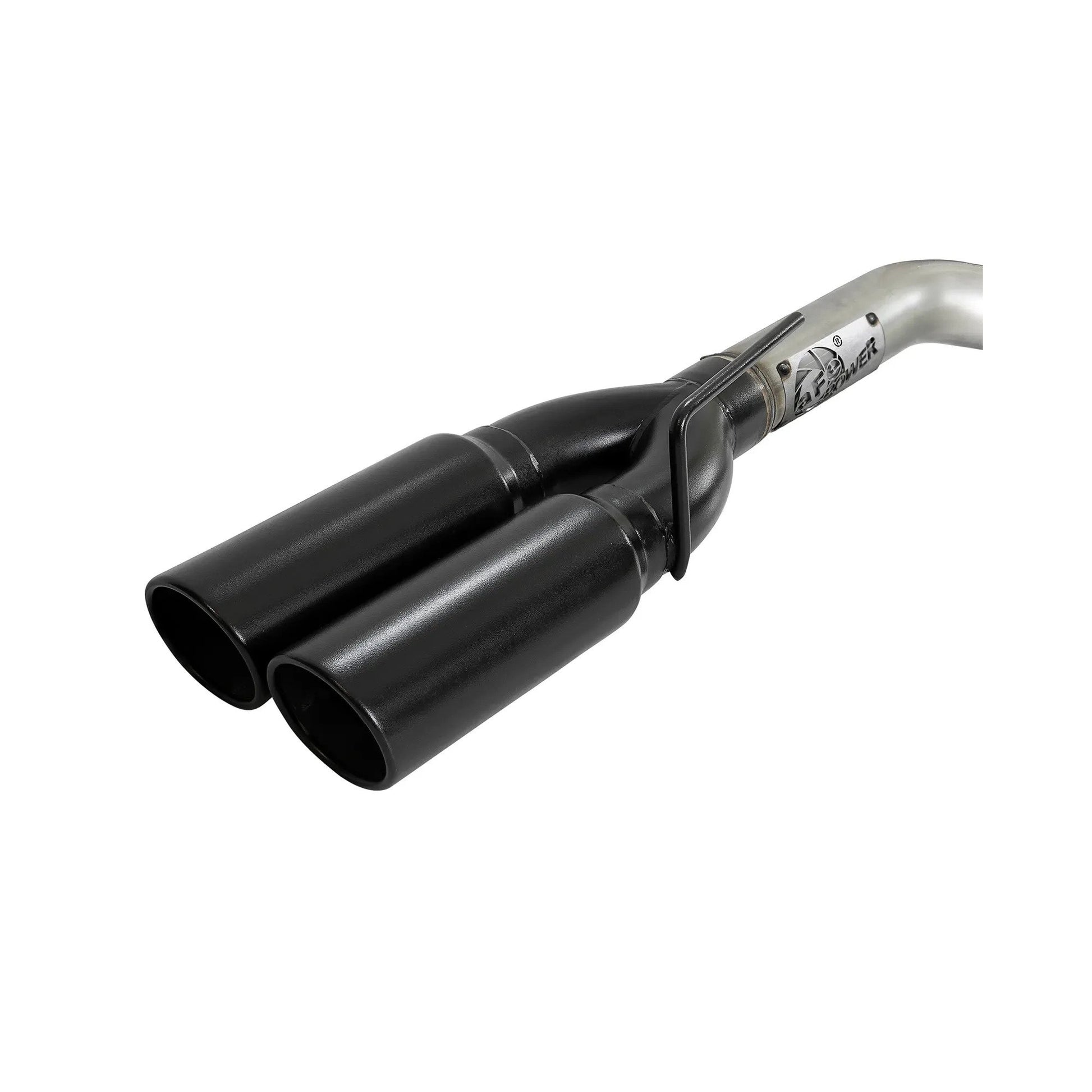 Vulcan Series 4inch to Dual 3inch 304 Stainless Steel Cat-Back Exhaust System (Black tip)
