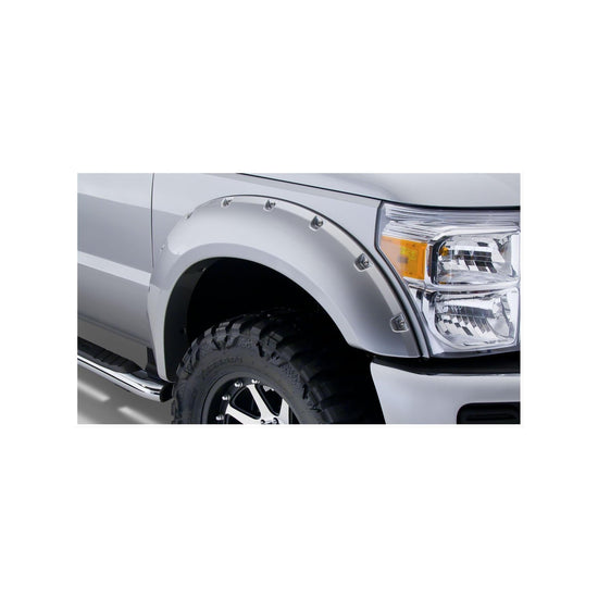 Pocket Style Smooth Fender Flares, Black, Front & Rear