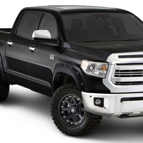 Pocket Style Smooth Fender Flares, Matt Black, Front & Rear