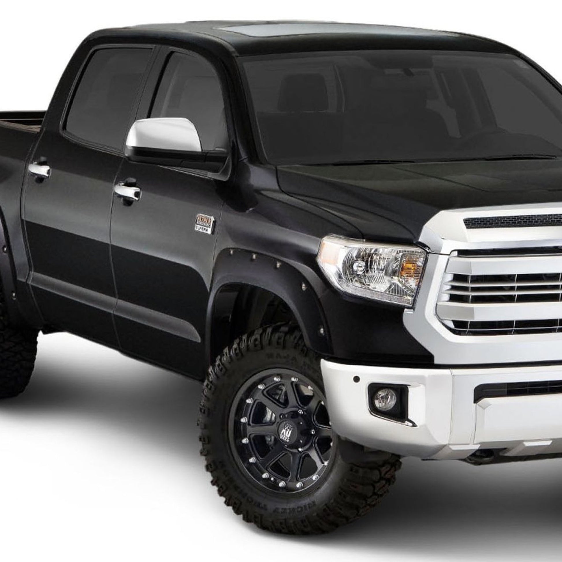 Pocket Style Smooth Fender Flares, Matt Black, Front & Rear
