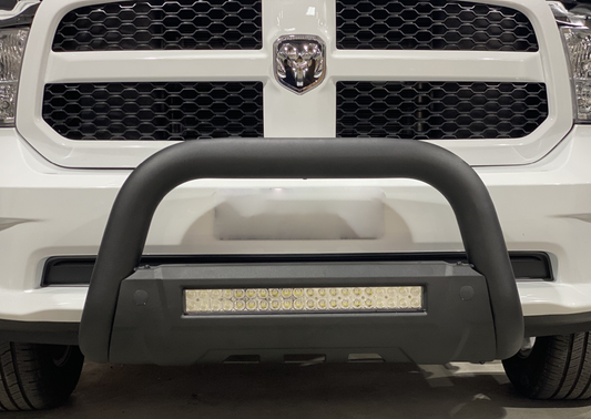 Black Nudge Bar with DBL Row Light Bar