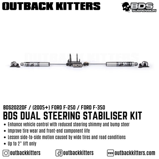 Dual Steering Stabiliser Kit for +2.5" Lift