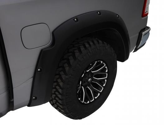 Pocket Style Fender Flares, Black, Front & Rear