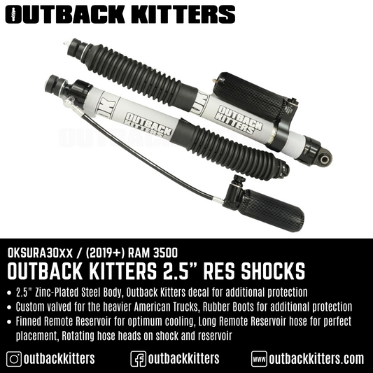Outback Kitters 2.5" Reservoir Shocks for Ram 3500 (2019+) - Outback Kitters