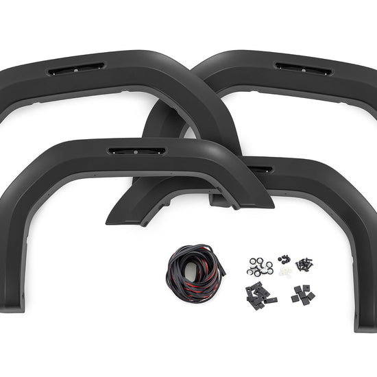 1" Smooth Flares w/ Side Marker Light