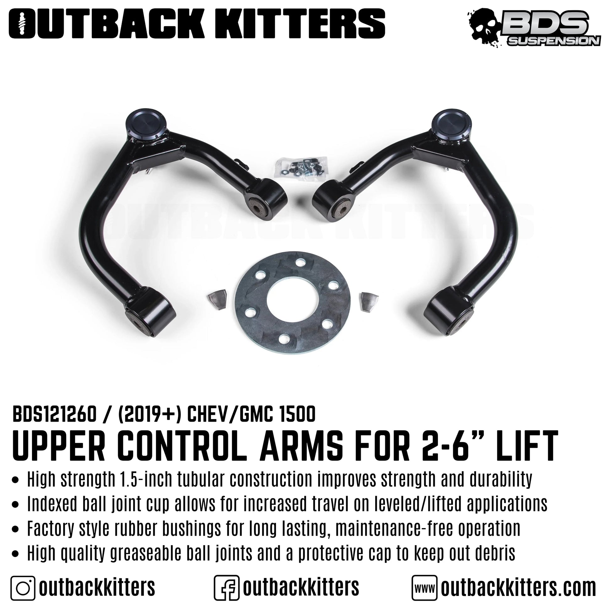 Upper Control Arms for 2-3.5", 4" & 6" Lifts