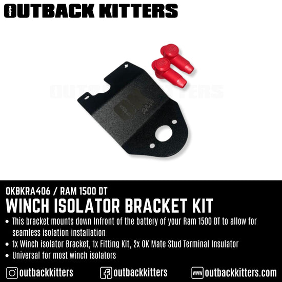 Isolator Bracket Kit, Powdercoated Black
