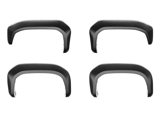 2" Smooth Fender Flares, Black, Front & Rear