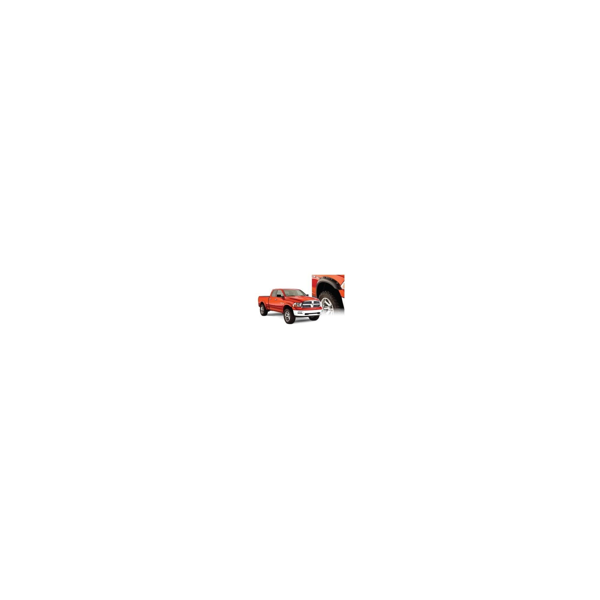 Pocket Style Fender Flares, Black, Front & Rear