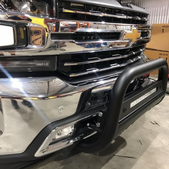Black Nudge Bar with DBL Row Light Bar