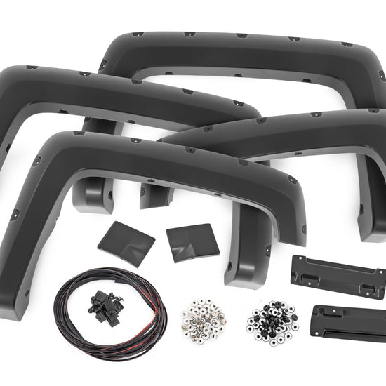2" Pocket Style Smooth Fender Flares. Front & Rear