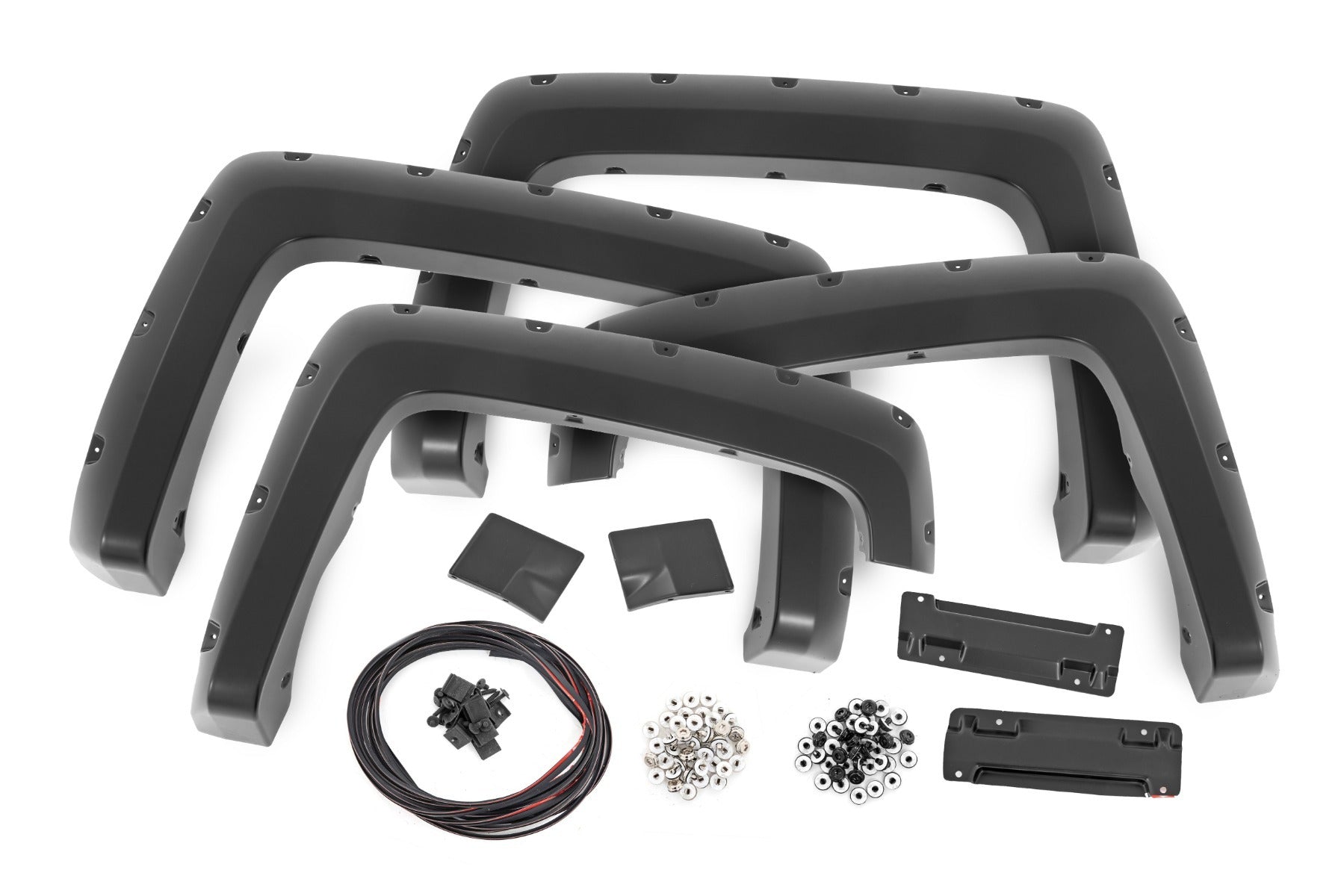 2" Pocket Style Smooth Fender Flares. Front & Rear