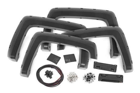 2" Pocket Style Smooth Fender Flares. Front & Rear