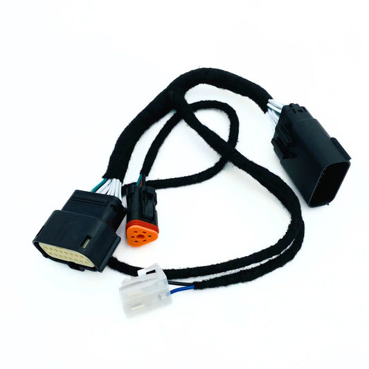 Wiring Harness for Ford F250 16 Pin Patch Harness (High Beam, Indicator, Park Light & Earth), Braided