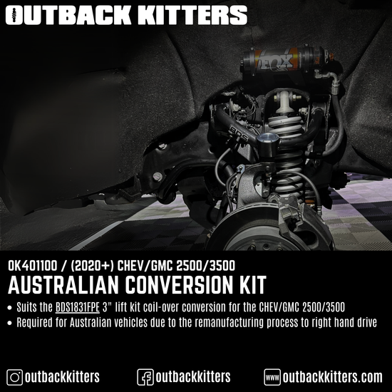 CHEV Australian Conversion Kit for BDSFPE 3" Coilover Conversion