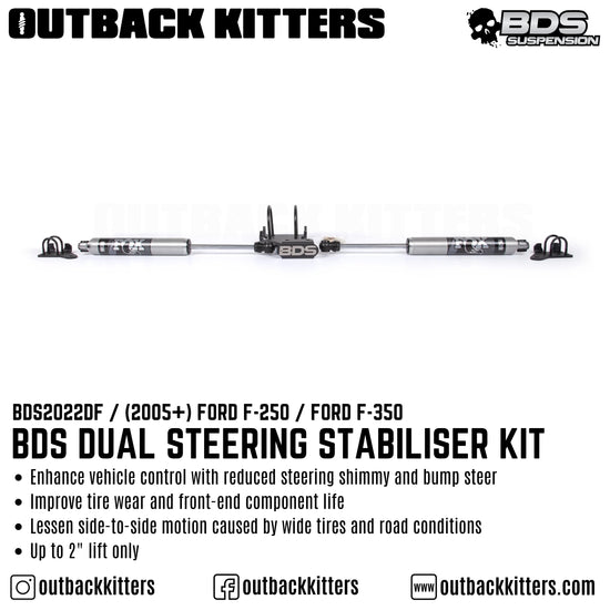 Dual Steering Stabiliser Kit for +2.5" Lift