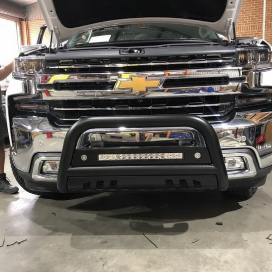 Black Nudge Bar with DBL Row Light Bar