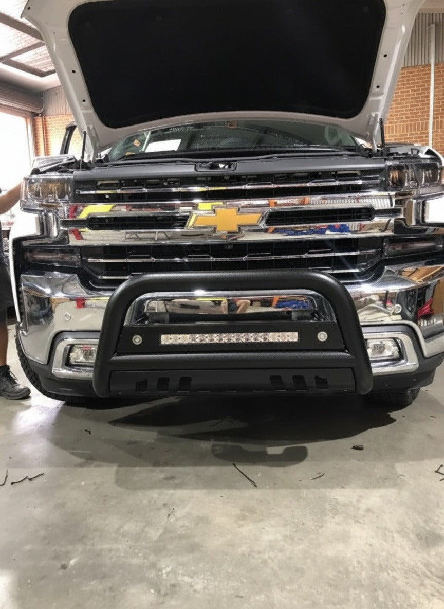 Black Nudge Bar with DBL Row Light Bar
