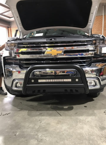 Black Nudge Bar with DBL Row Light Bar